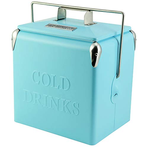 Permasteel PS-205-14QT Turq-AM 14 Quart Portable Picnic Cooler, Turquoise