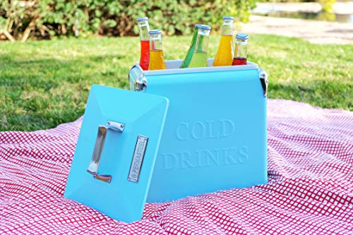 Permasteel PS-205-14QT Turq-AM 14 Quart Portable Picnic Cooler, Turquoise