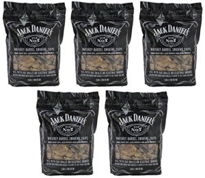 jack daniels 01749 wood lewef bbq smoking chips, 2.94 l (5 pack)