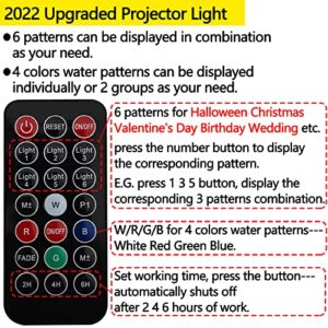 Christmas Projector Light Outddor Halloween 2-in-1 Ocean Wave 10 Colors LED Light with 16 Moving Film Slide Patterns, PULIVIA 2022 Upgraded Waterproof Light Projection for Xmas New Year Theme Party