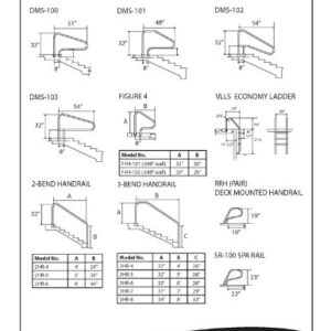 S.R. Smith VLLS-103S 3-Step Elite with Stainless Steel Steps Pool Ladder, Stainless Steel