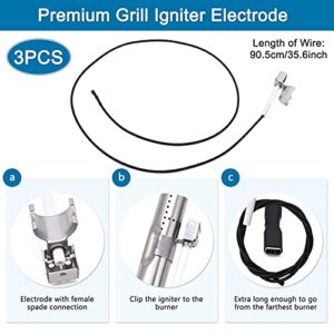 Criditpid Grill Parts Kits Compatible for Char-Broil Charbroil 463247412, 463257110, 463247109, 463270912, 463243812, 463270614, Heat Plates Replacement for Charbroil 3 Burner 463257110 Grill