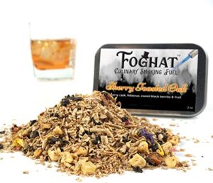 foghat culinary smoking fuel | infuse wine, whiskey, cheese, meats, bbq, salt |wood smoking chips for portable smoker, smoking gun, glass cloche or foghat cocktail smoker (sherry toasted oak flavored)