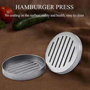 PDCTACST Burger Press Patty Maker Set - Non-Stick Hamburger Patty Maker Mold with 100 Sheets Free Wax Patty Paper for Beef Veggie Stuffed Pocket BBQ Barbecue Grill Griddle BPA Free - Aluminum Presser