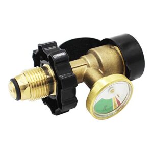 mensi pol propane hose adapter for 50~100lbs cylinder tank with temperature control gauge meter pressure indicator (pol soft nose)