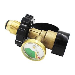 MENSI POL Propane Hose Adapter for 50~100lbs Cylinder Tank with Temperature Control Gauge Meter Pressure Indicator (POL Soft Nose)