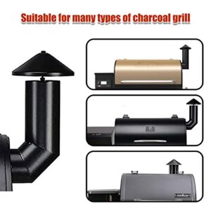 QQPOLE Replacement Umbrella Chimney Cap for Pellet Grill, Metal Chimney Top Accessories for Pit boss, Traeger, Camp Chef and Other Models ，Pellet Grill Chimney Replacement Accessories