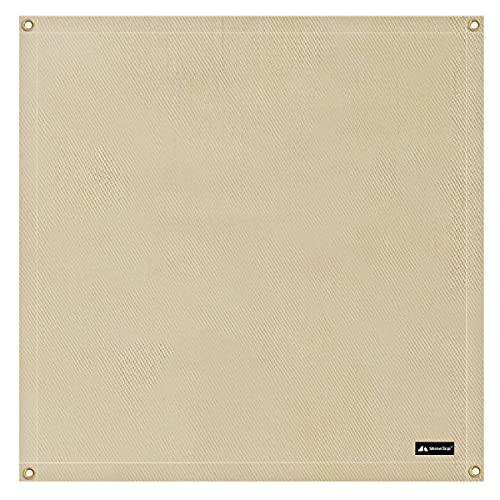 TRIWONDER Fireproof Mat Fire Blanket Fire Pit Mat Under The Grill Protective Deck Patio Grass BBQ Fiberglass Gas Grill Mat Plumber's Pad Oil Pad Fire Retardant Blanket (Beige, 19.7" x 19.7")