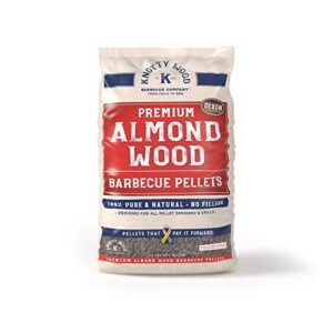 100% pure almond wood barbecue grilling pellets – 20 lbs