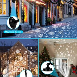 Christmas Projector Lights Outdoor Snowflake Projector Holiday Projection with Remote IP65 Waterproof for Themed Holiday Party