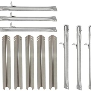 Shengyongh SS99441 (6-Pack) SS14081 (6-Pack) Stainless Steel Heat Plate and Burner Replacement for Brinkmann 810-6680-S Brand Gas Grill