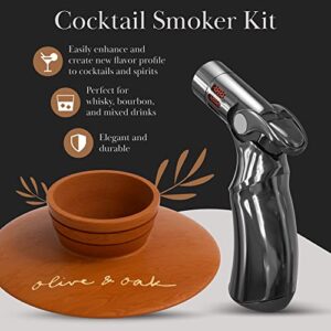 Cocktail Smoker Kit with Torch and Wood Chips | Whiskey Bourbon Drink Smoker Kit with 4 Unique Wood Chips and Recipe Cards