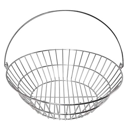 Premium Products Corp. Ash Basket with Handle - Perfect for Large Big Green Eggs & Kamado Joe Classic Sizes - Fits Most Grills - Free - Bonus Instant Read Thermometer (1)