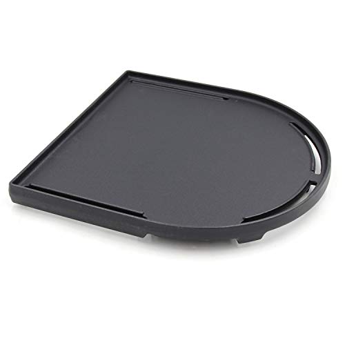 Hongso Matte Cast Iron Griddle for Coleman Roadtrip Swaptop Grill, Half Grill Griddle of Coleman Roadtrip Grill Accessories, Non-Stick Flat Cooking Pan, PCB011