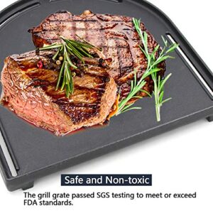 Hongso Matte Cast Iron Griddle for Coleman Roadtrip Swaptop Grill, Half Grill Griddle of Coleman Roadtrip Grill Accessories, Non-Stick Flat Cooking Pan, PCB011