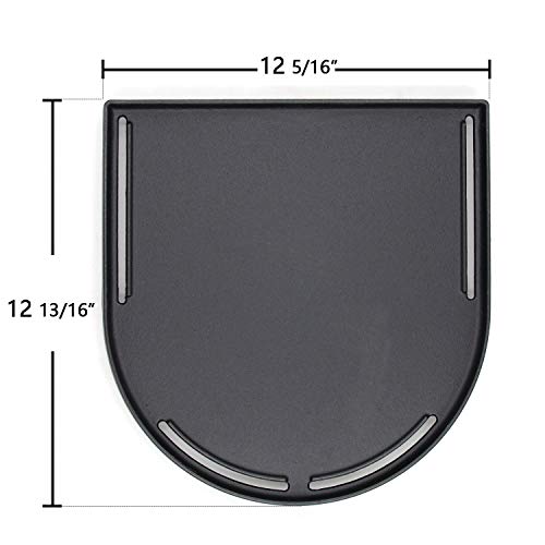 Hongso Matte Cast Iron Griddle for Coleman Roadtrip Swaptop Grill, Half Grill Griddle of Coleman Roadtrip Grill Accessories, Non-Stick Flat Cooking Pan, PCB011