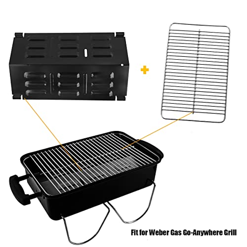 AJinTeby Porcelain Enameled Flavorizer Bars Grates Replacement for Weber 9201 and Gas Go-Anywhere Grill