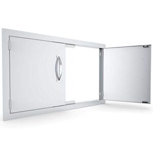 SUNSTONE A-DD33 33' Double Door Flush Mount, 33x21x1.625, Stainless Steel