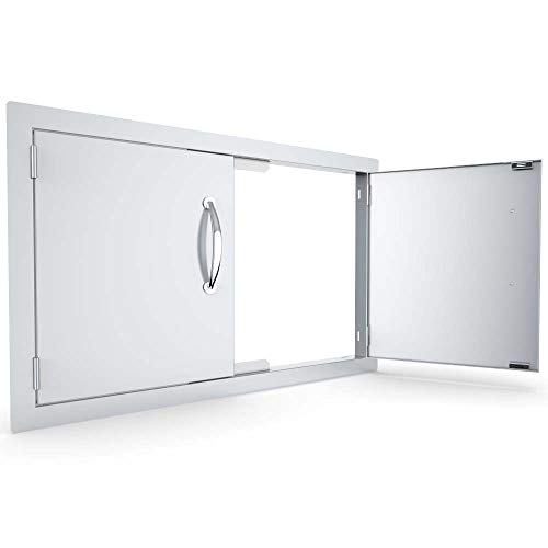 SUNSTONE A-DD33 33' Double Door Flush Mount, 33x21x1.625, Stainless Steel