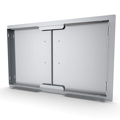 SUNSTONE A-DD33 33' Double Door Flush Mount, 33x21x1.625, Stainless Steel