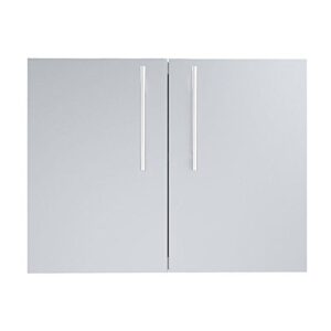 sunstone de-dd30 designer series raised style double door with shelves, 30″, stainless steel