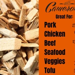 Camerons All Natural Wood Chips for Smoker, 4 Pack - Apple, Hickory, Oak, Alder -260 Cu In Bag, Approx 2lbs ea - Kiln Dried Coarse BBQ Grill Wood Chips- Barbecue Grilling Variety Pack Gift Set for Men