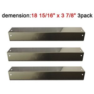 onlyfire Stainless Steel Flavorizer Bar Heat Plate Replacement for Chargriller Gas Grill Models 3001, 4000, 5050 (3-Pack)