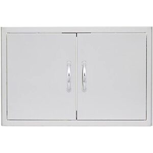 blaze grills double access door for stainless steel outdoor kitchen vertical cabinet, grilling station, or storage with paper towel holder, 32 inches