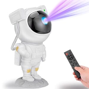 astronaut light projector, galaxy star projector night light, ceiling projector for kids with nebula, aurora. timing and remote. for bedroom, living room, gaming room.