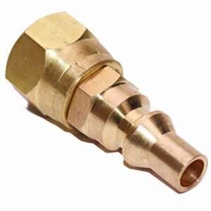 DOZYANT 1/4'' RV Propane Quick Connect Fittings for Connecting Low Pressure Gas Appliance Heater Grill Fire Pit and RV Quick Connect, 1/4" Quick Key Connect Plug x 3/8" Female Flare