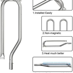 LS'BABQ Replace Parts Heat Plates and Grill Burner Tube Replacement for Cuisinart CGG-306 Heat Plates 306-20087, Megamaste 820-0033 820-0033M 820-0007B Grill, Set of 2