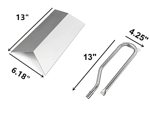 LS'BABQ Replace Parts Heat Plates and Grill Burner Tube Replacement for Cuisinart CGG-306 Heat Plates 306-20087, Megamaste 820-0033 820-0033M 820-0007B Grill, Set of 2