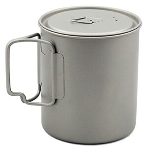 twdyc outdoor hiking camping picnic titanium pot mug bowl 3 in1 lightweight camping equipment