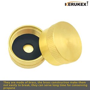 KERUKEXI 1 LB Propane Tank Protective Cap Gas Canister Sealed Lid Fuel Cylinder Leak Proof Cover BBQ Bottle Dust Threaded Valve Cover with Solid Brass Construction (6)