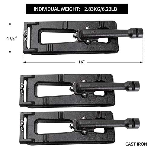 N / A 16 inch Cast Iron Burner Pipe Tube Set Replacement Parts for Members Mark Y0101XC Y0660LP Y0600LP2 Y0005XC-2 Sam's Club, Grand Hall Y0005XC, Y0005XC-1 CISC Gas Grill,3-Pack