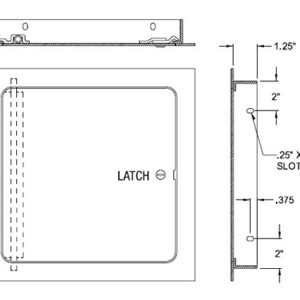 Acudor UF-5000-8X12 8-inch x 12-inch Universal Access Door