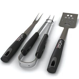 3-Piece BBQ Set - Heavy Duty Stainless Steel BBQ Tool Set - Dec. 3 Day Sale - BBQ Accessories for Grilling Like a BOSS. Great for Electric, Gas, & Outdoor Grills