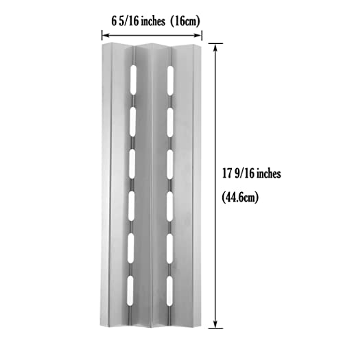 YIHAM KS795 Grill Heat Tent Flav-R-Wave 18433 for Broil King Regal 440 S490 S590 Imperial, Huntington 6561-64 6561-84 6585-69 6585-84 Replacement Parts Heat Plate 17 9/16 x 6 5/16 inch, Set of 4