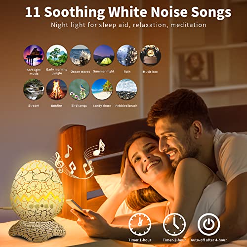 ENOKIK Star Projector, Galaxy Projector for Bedroom, Dinosaur Egg Aurora Projector with Bluetooth Speaker White Noise & Remote Control, Night Light Projector for Kids/Party/Home Decor/Gift