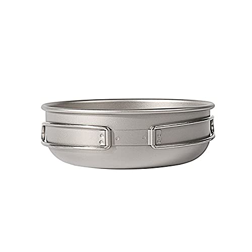 TWDYC Camping Titanium Bowls 300ml-400ml with Titanium Folding Handles Folding Bowls Cookware Tableware Cutlery (Size : 400ml)