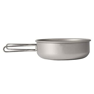 TWDYC Camping Titanium Bowls 300ml-400ml with Titanium Folding Handles Folding Bowls Cookware Tableware Cutlery (Size : 400ml)