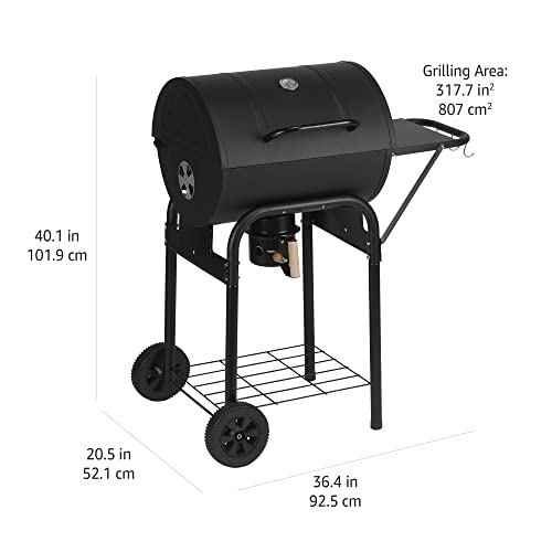 Amazon Basics 317 Square Inch Charcoal Grill, Black