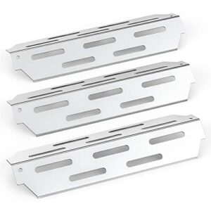 only fire Stainless Steel Heat Shield Plate Fits for Weber Genesis II Series(2017) Gas Grills (Set of 3/12.48" x 4.23")