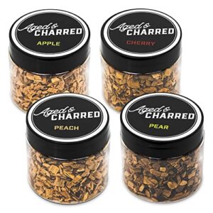 Save 10% on Wood Chips Bundle for Cocktail Smoker Kit: Variety + Fruit 8-Pack for Whiskey Bourbon Smoking Kits and Smoker Tops by Aged & Charred
