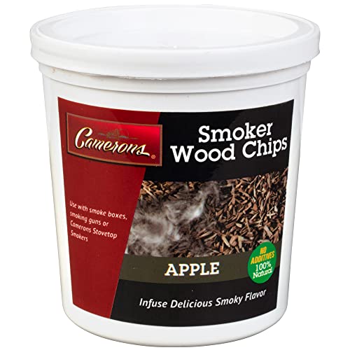Camerons Smoking Chips- 1 Pint Kiln Dried, 100 Percent Natural Extra Fine Wood Smoker Sawdust Shavings (Apple, 3 Pack) (0.473176 L)