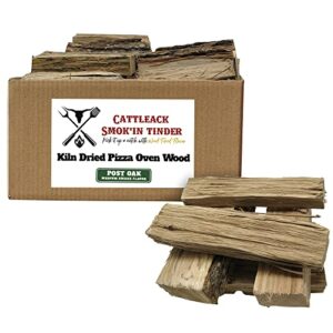 cattleack smok’in tinder oak kiln dried pizza oven wood, 6″ length mini splits for portable wood fired pizza ovens, approximately 15 lb, firewood kindling, fire starter, fireplace, campfires, bbq