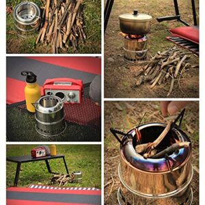 TWDYC Fire Pit Stainless Steel Outdoor Fireplace Camping Fire Wood Stove Firewood Charcoal Portable Grill Heating Stove Alcohol Stove