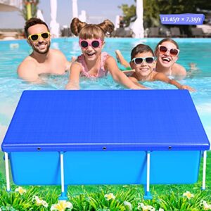rectangle pool cover,pool covers for inflatable pools,rectangular swimming pool cover above ground 13.5ft x 7.4ft /161 x 88inch square frame pool cover protector waterproof dustproof rainproof