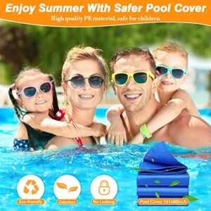 Rectangle Pool Cover,Pool Covers for Inflatable Pools,Rectangular Swimming Pool Cover Above Ground 13.5ft x 7.4ft /161 X 88inch Square Frame Pool Cover Protector Waterproof Dustproof Rainproof