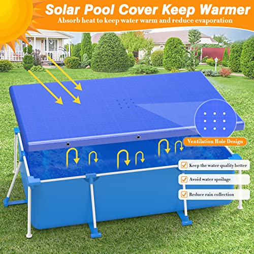 Rectangle Pool Cover,Pool Covers for Inflatable Pools,Rectangular Swimming Pool Cover Above Ground 13.5ft x 7.4ft /161 X 88inch Square Frame Pool Cover Protector Waterproof Dustproof Rainproof